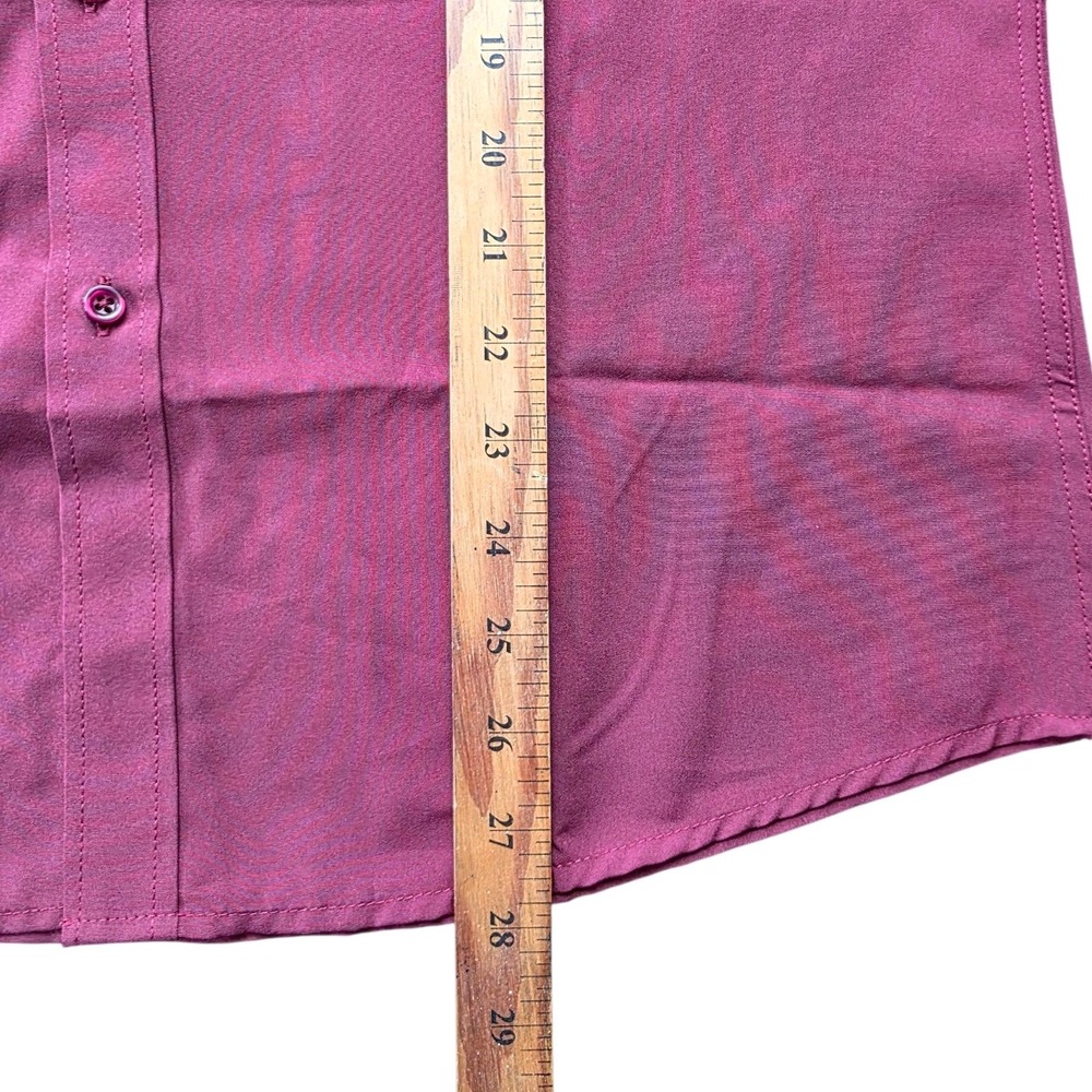 Classic Collection Design In Italy Size S Maroon Button-Up. #1034 - Picture 5 of 5